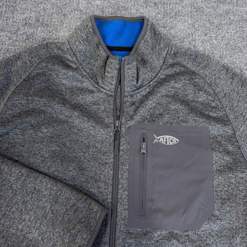 AFTCO Horizon Weatherproof Full Zip Jacket Mens Large Outdoor Fleece Fishing - Picture 4 of 10
